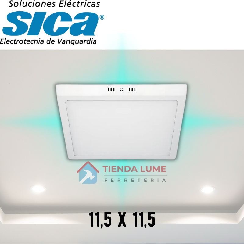 Plafon Led Sica Cuadrado 6W Luz Dia 911661