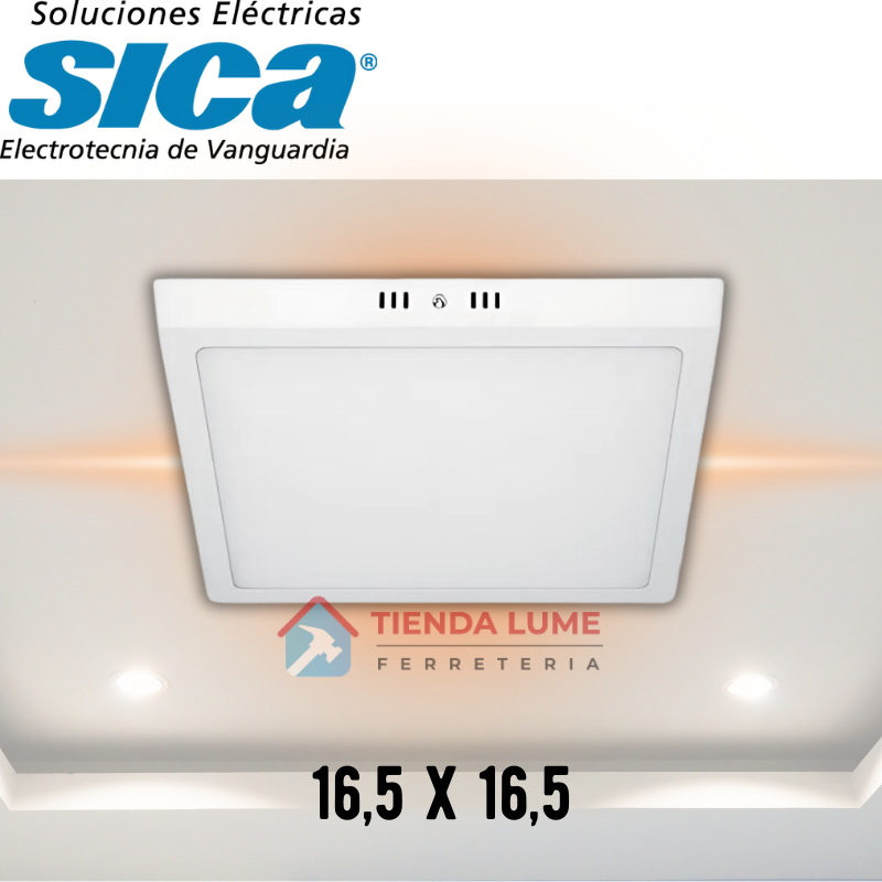 Plafon Led Sica Cuadrado 12W Calida 911662