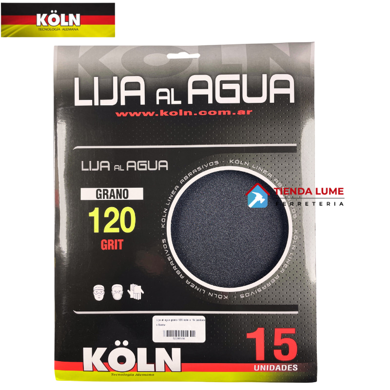 Lija al agua grano 120 koln x 15 Unidades