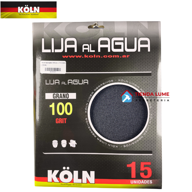 Lija al agua grano 100 Koln x 15 Unidades