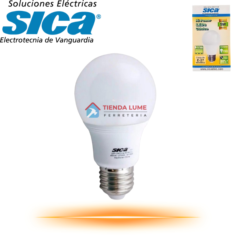 Lampara Tipo Clasica 5W Led Sica Calido 911524 *