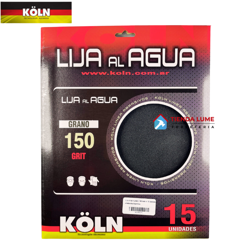 Lija al agua grano 150 Koln x 15 Unidades