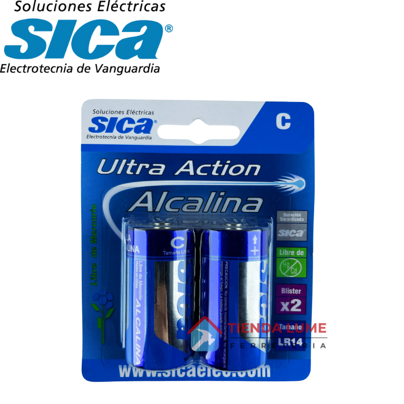 Pila Alcalina Sica C x 2 Unidades