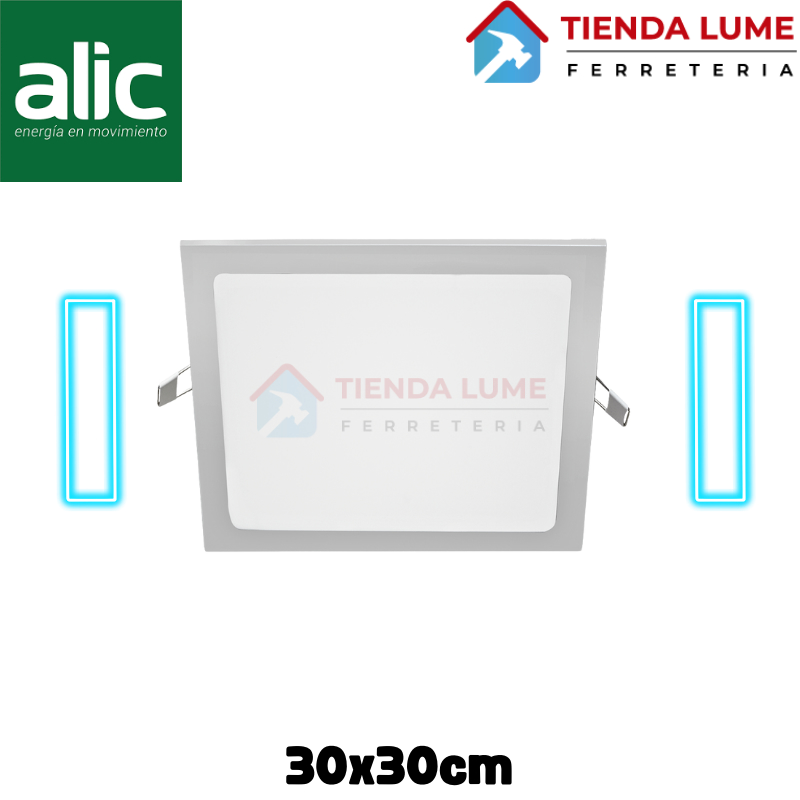 Plafon Led Alic Cuadrado Embutir 24W Dia