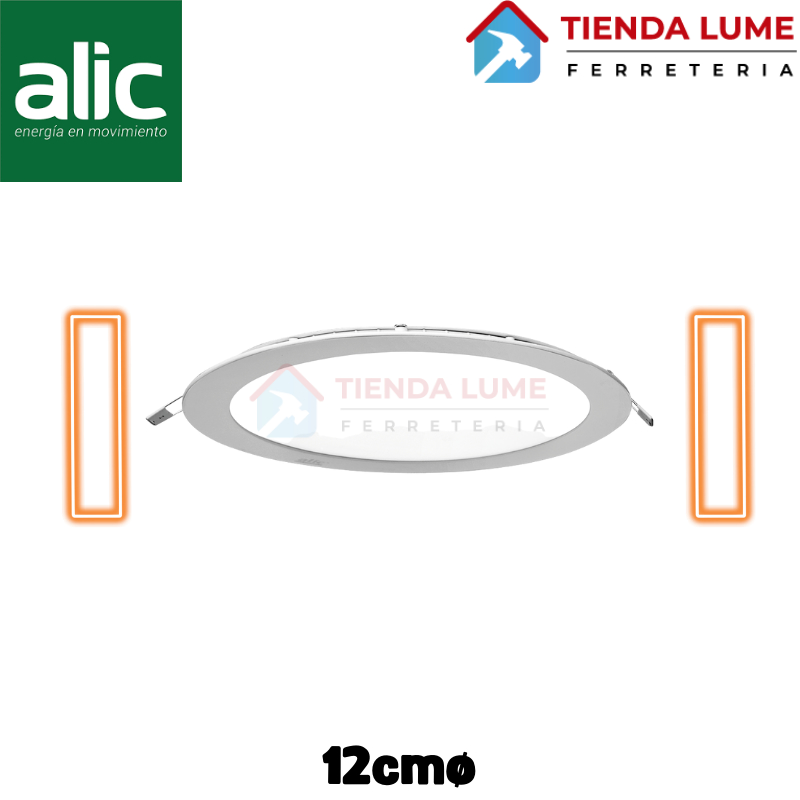 Plafon Led alic Redondo Embutir 6W Calida