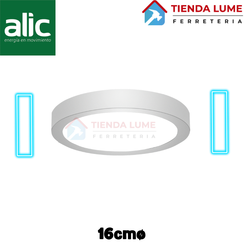 Plafon Led Alic Redondo Exterior 12W Dia