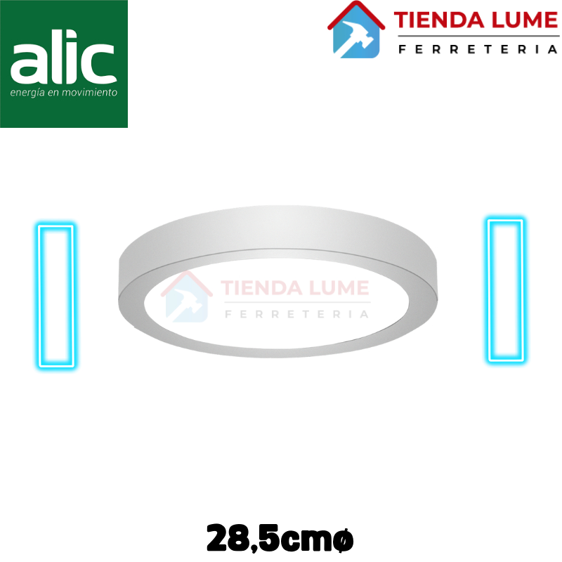 Plafon Led Alic Redondo Exterior 24W Dia