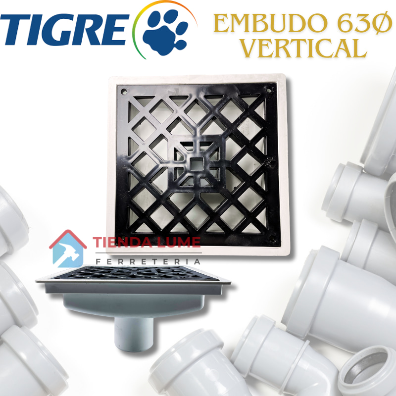 Embudo Pvc  63 Vert.20X20 Reja Pvc Tigre Ramat