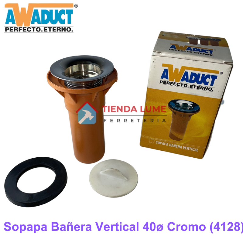 Sopapa Bañera Vertical 40Mm 4128 Cromo Awaduct