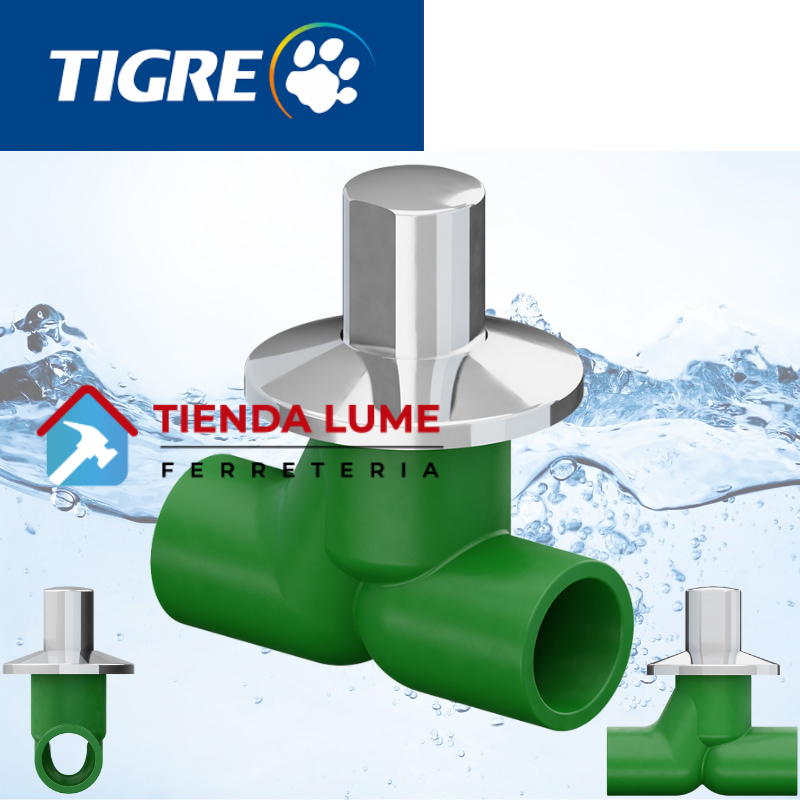 Tigre Llave de Paso Plena de 25 Fusion Polimero