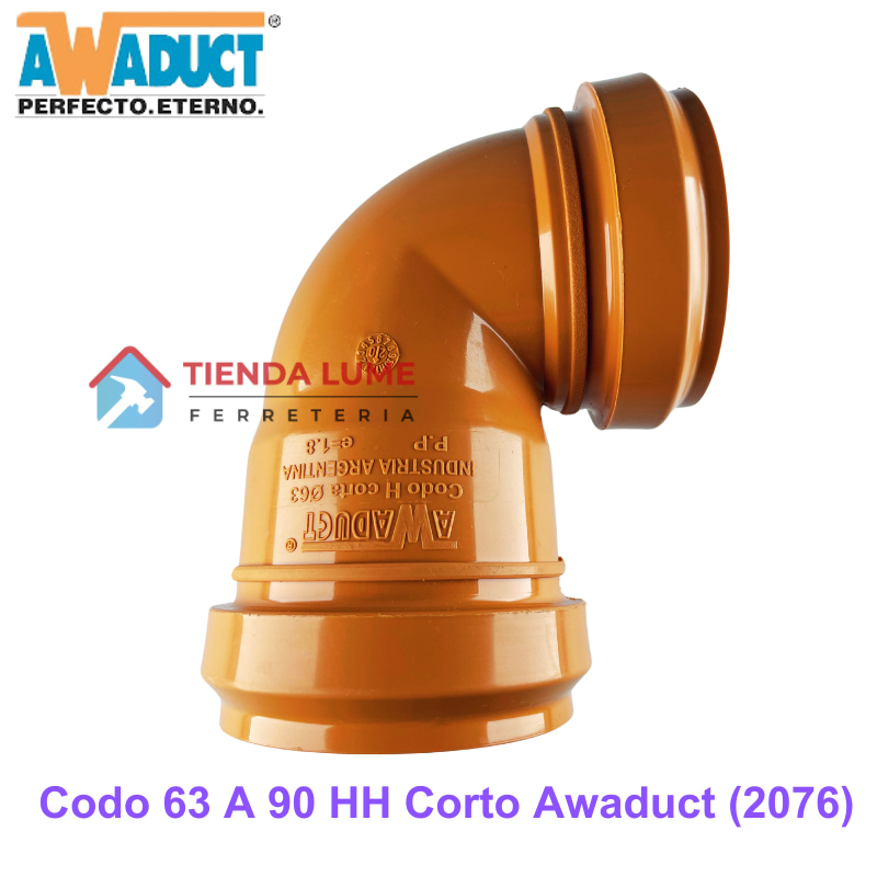 Codo 63 A 90 HH Corto Awaduct (2076)