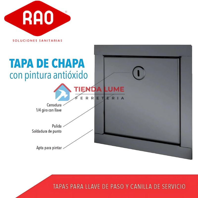 Tapa Llave De Paso y Canilla 20 x 20 RAO