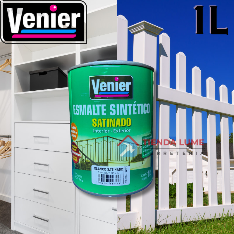 Venier Esmalte Sintetico In Ext Blanco Satinado x 1L