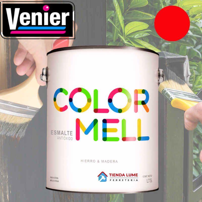 Venier Colormell Esmalte Sintetico Bermellon Brillante x 1L