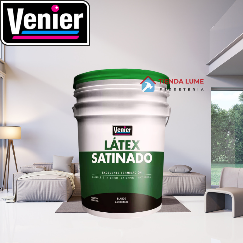 Venier Latex Satinado Interior Exterior Blanco 1 L