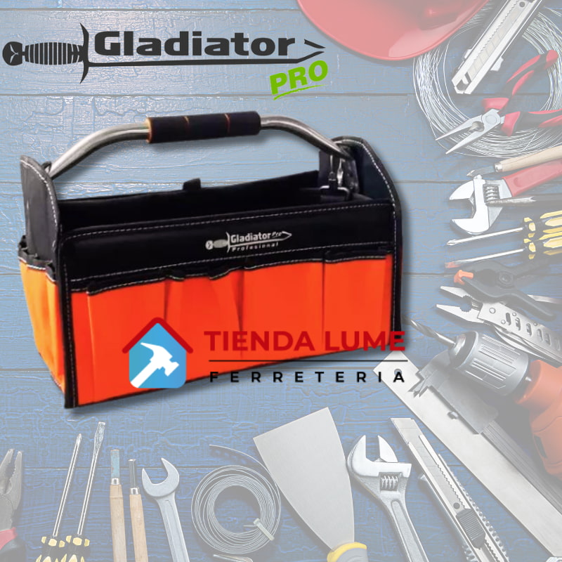 Bolso Porta Herramientas Abierto 20 Lt Gladiator Bta820