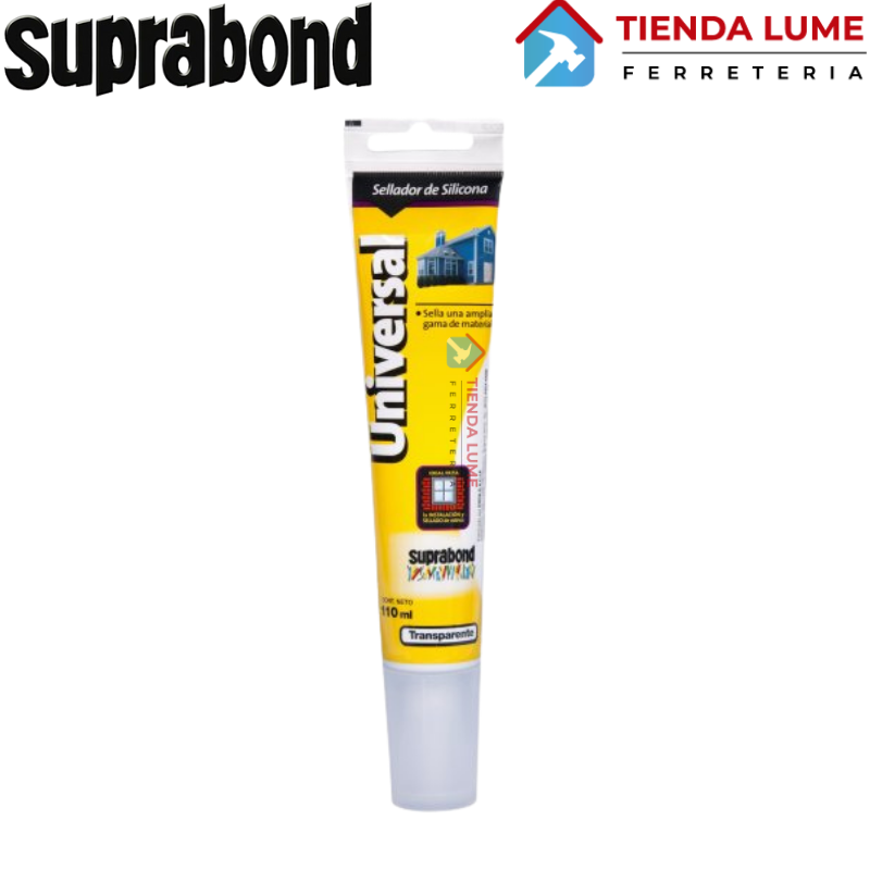 Suprabond Silicona Acetica Universal Transparente 110 Gr