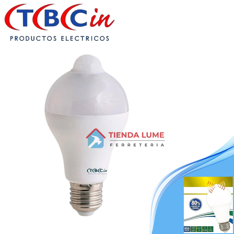 Lampara Led Bulbo Sensor Mov 10W TBcin Dia