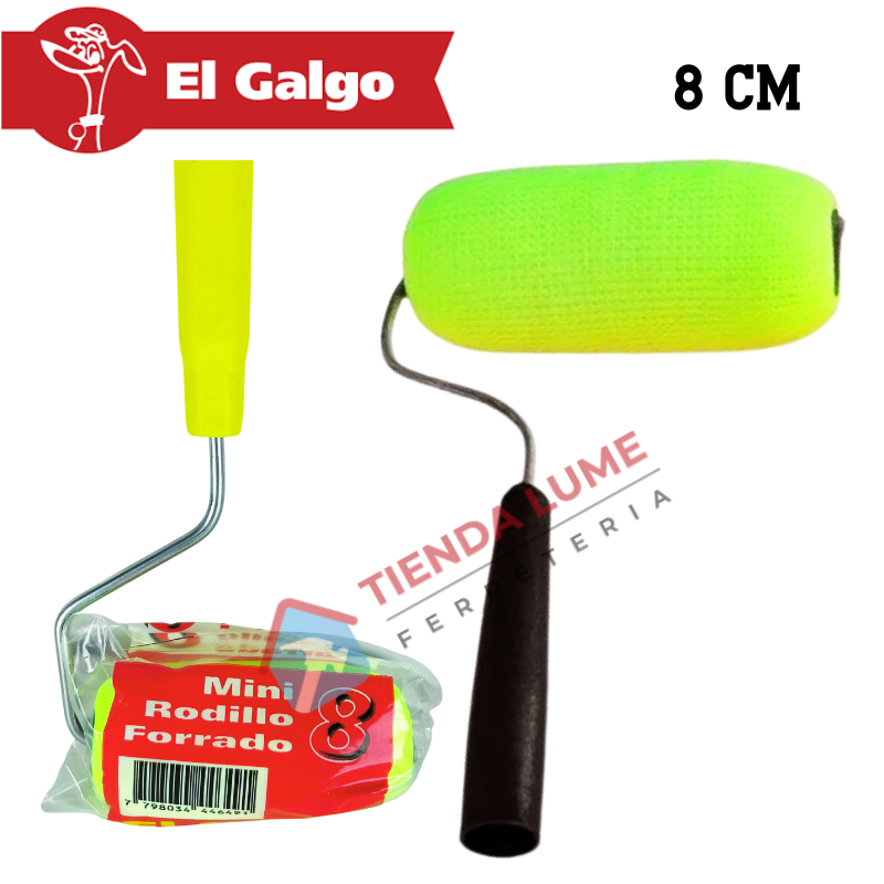 El Galgo Mini Rodillo El Galgo Forrado 8 Cm